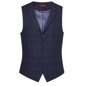 Brook Taverner Mens Memphis Waistcoat / Navy Check